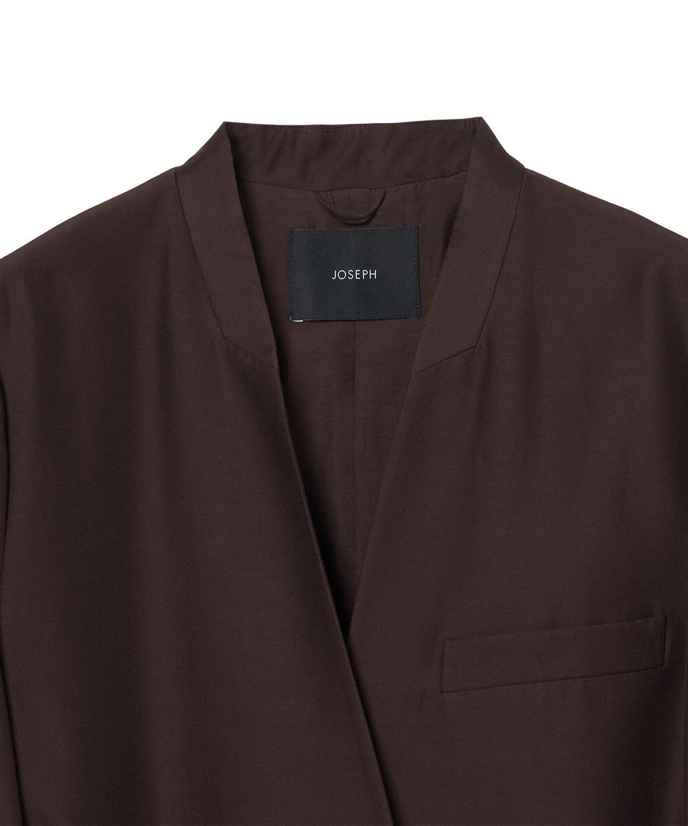 JOSEPH ソフトコットンシルク　ノーカラージャケット 