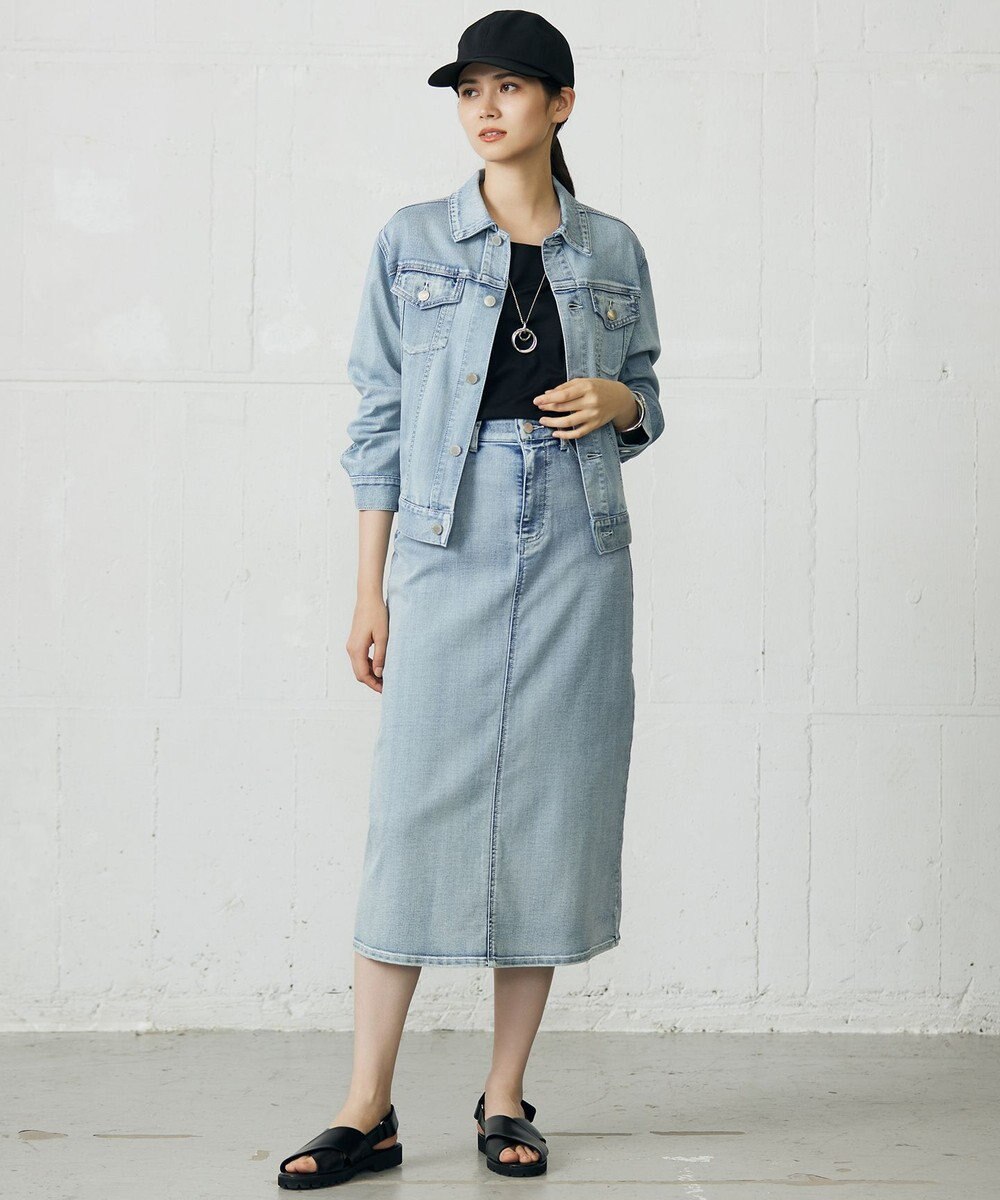 自由区 S 【洗える】ウスカルデニムベーシック ジャケット 