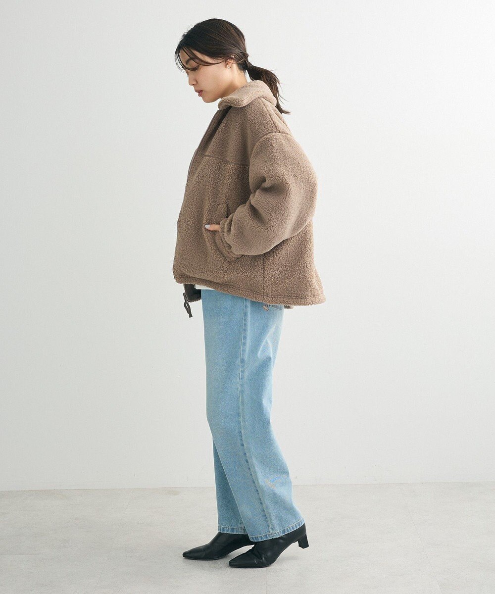 Green Parks リバーシブルコンビボアブルゾン 