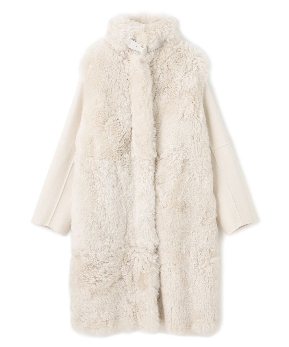 BEIGE， DANDEL / ミドル丈ムートンコート 