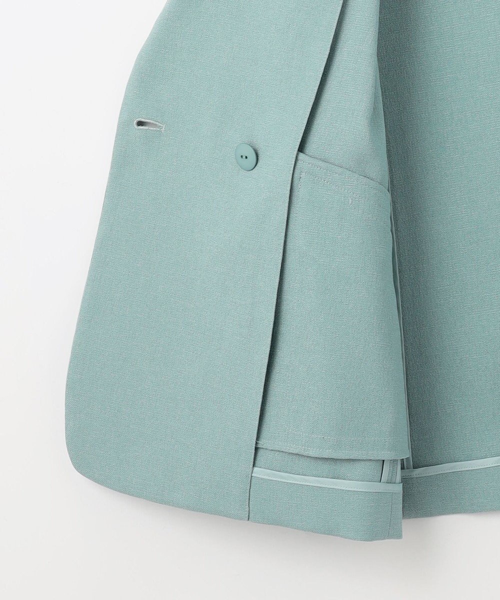 自由区 【ドラマ「明日はもっと いい日になる」着用】【セットアップ対応・接触冷感・洗える】リネンライクシンセティックテーラード ジャケット 