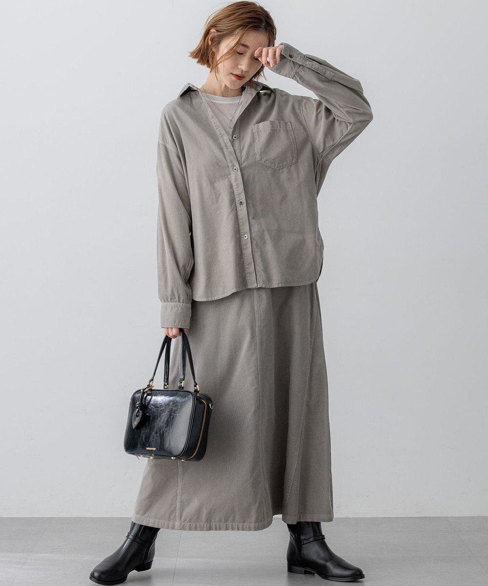 23区 【見上愛さん着用/Oggi11月号掲載】コットン コーデュロイ シャツ 