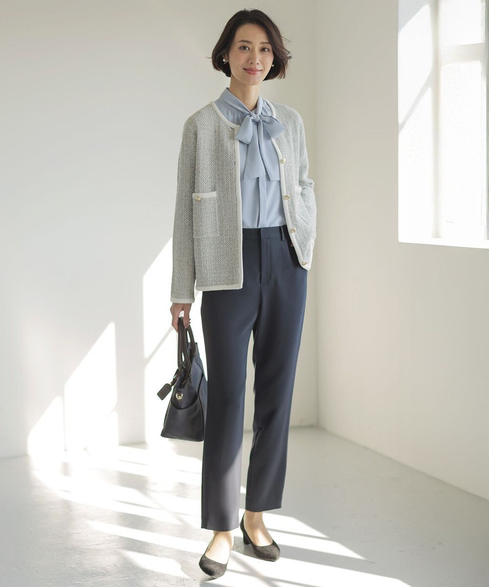 J.PRESS LADIES L NEW TWEED ニット ジャケット 