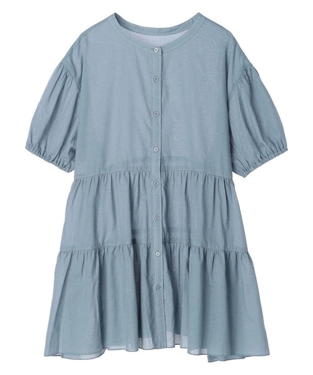 earth music&ecology 綿ローンティアードチュニック 