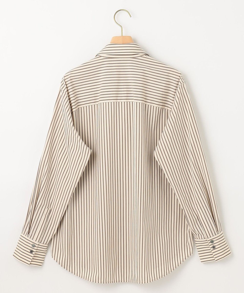 組曲 【ボウタイ付き】コンパクトシャーティング ストライプシャツ 