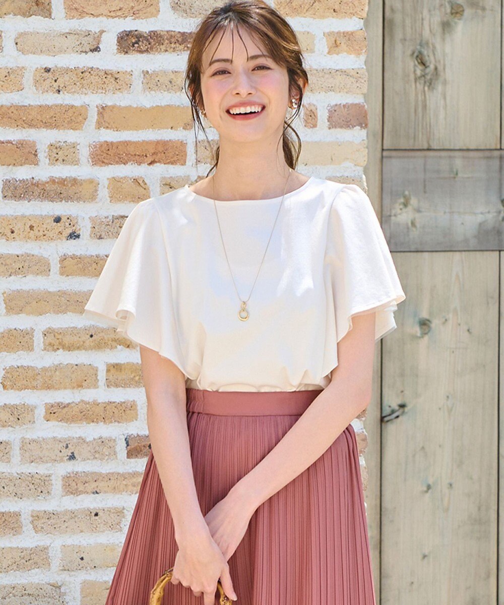 ANY SIS L 【接触冷感】360°好印象フリルスリーブ カットソー 