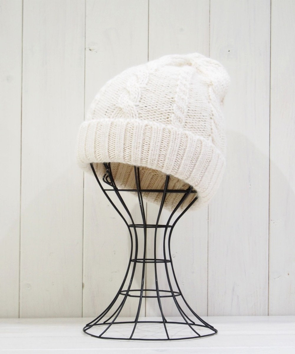 石田製帽 ベビーアルパカ　アラン編みワッチ 