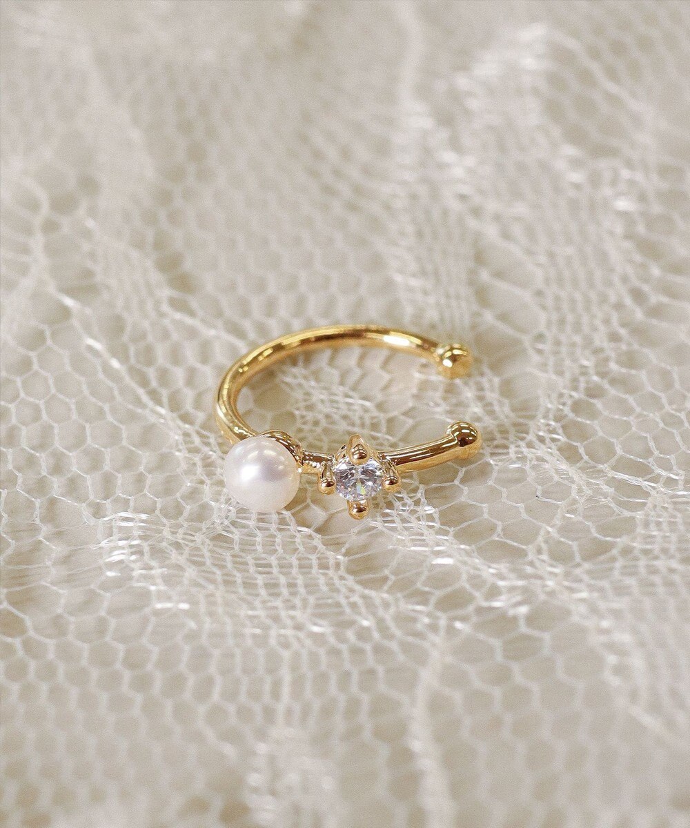 Tiaclasse 【選べる2種類】パールイヤーカフ 