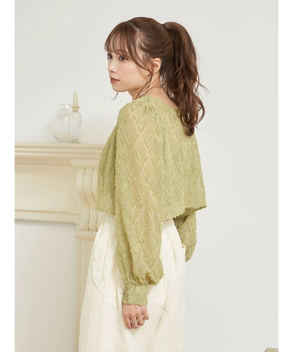 earth music&ecology ＳＥＴ２点カットジャカードカーディガン＋ビスチェ 