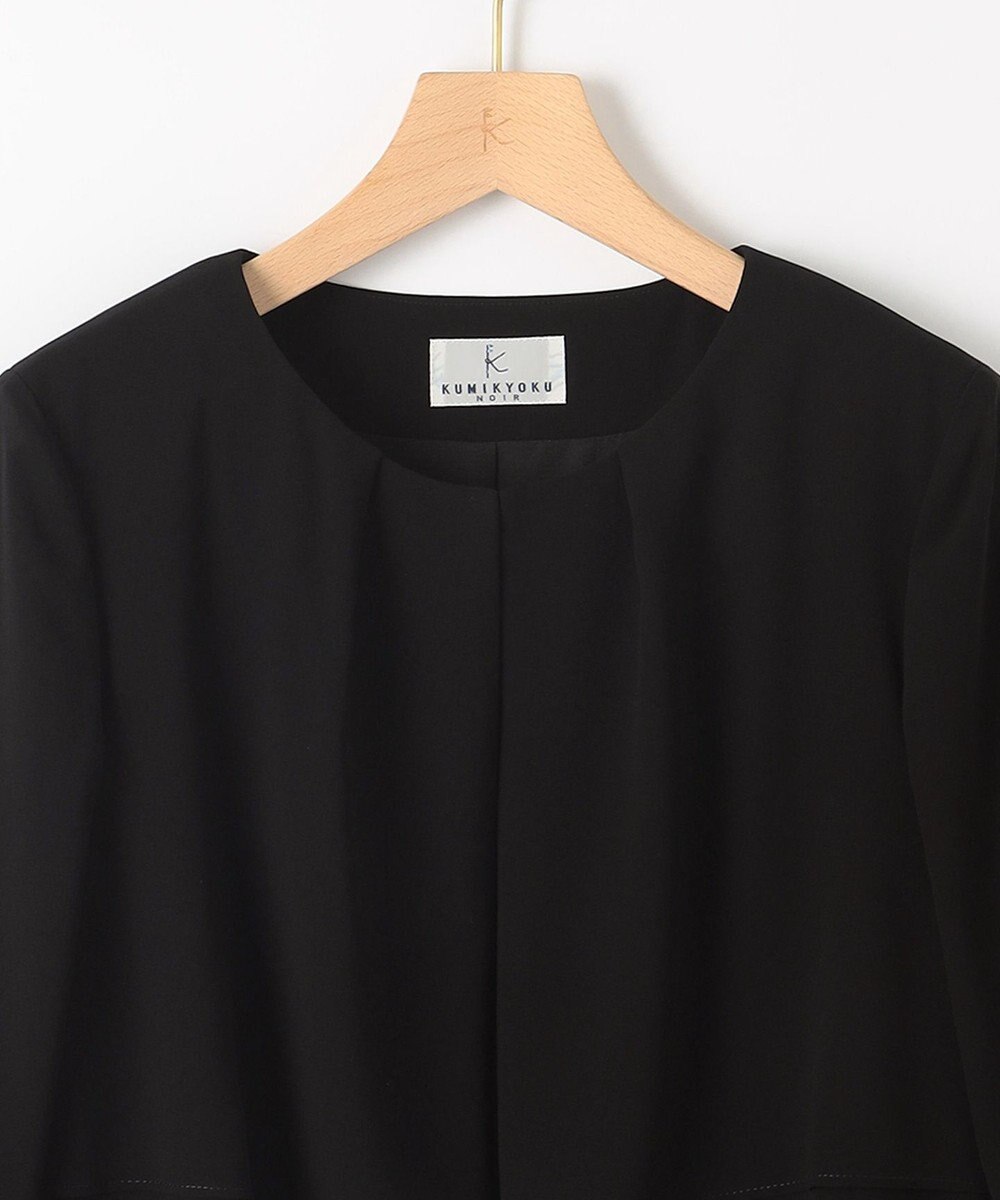 組曲 NOIR 【洗える】ウォッシャブルストレッチバーズアイ　ジャケット＋ワンピース 