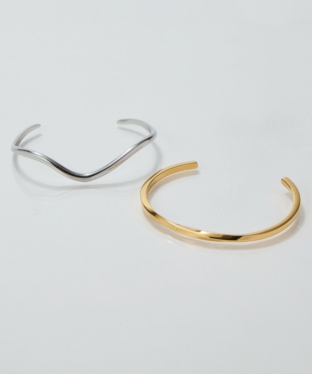 Phoebe 【金属アレルギー対応】ライトツイストメタルバングル/サージカルステンレス 