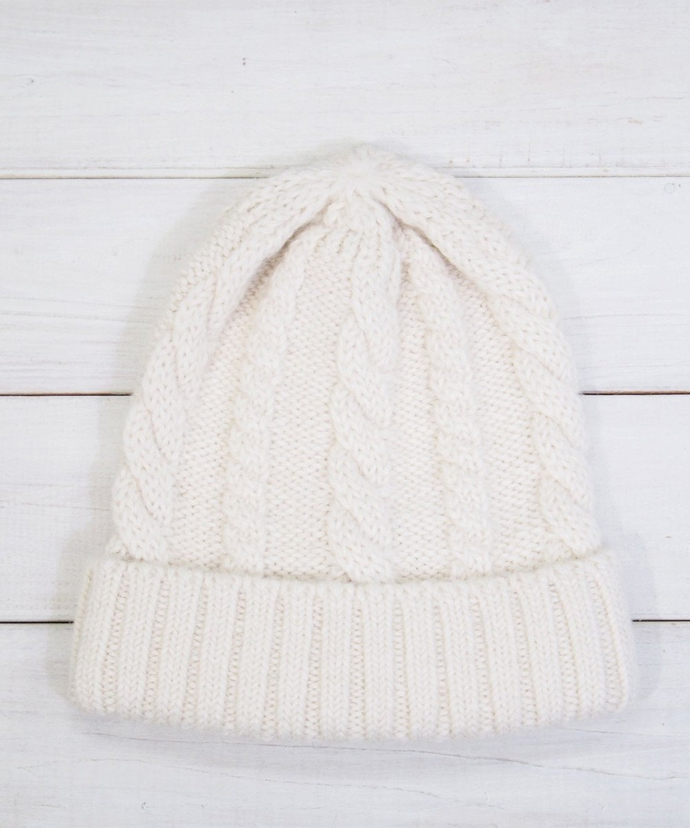 石田製帽 ベビーアルパカ　アラン編みワッチ 