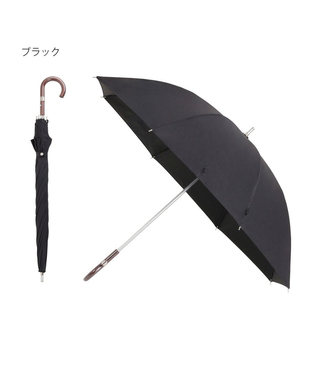 MOONBAT 【大きめ】POLO RALPH LAUREN 晴雨兼用日傘 長傘 PP／遮光 遮熱 UV ブラック