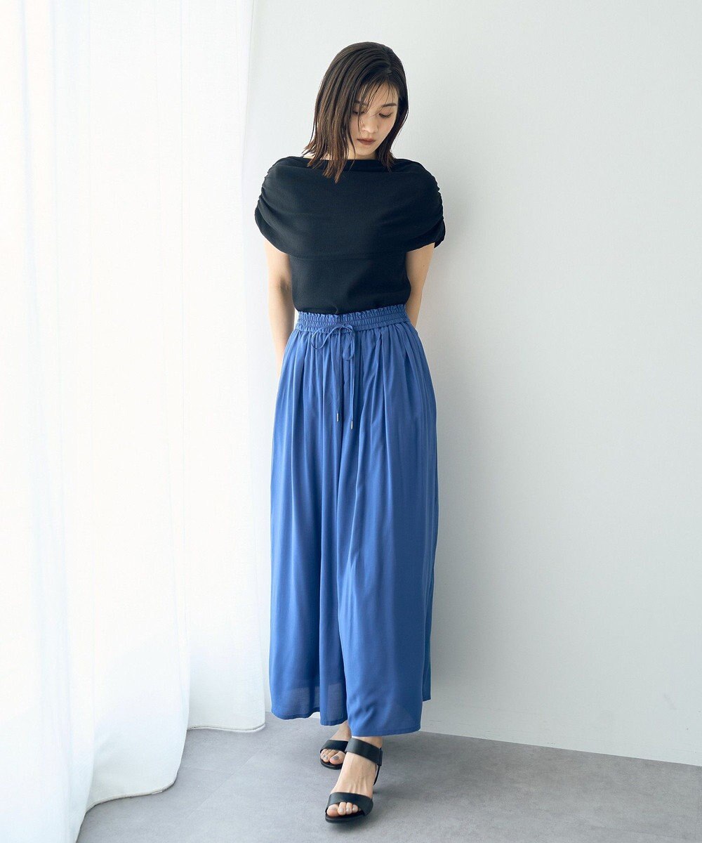 YECCA VECCA シルキータックワイドパンツ 