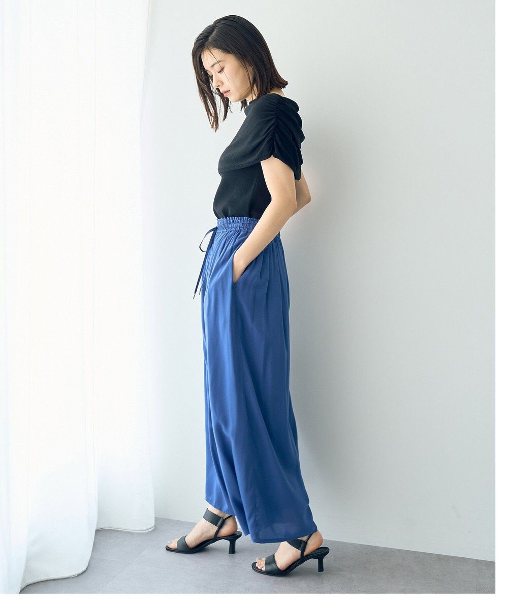 YECCA VECCA シルキータックワイドパンツ 