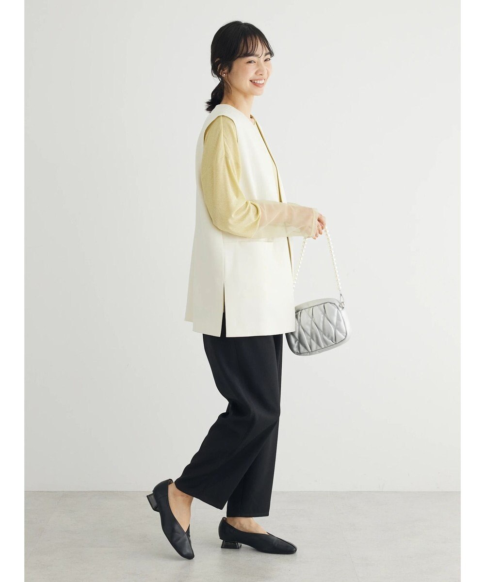 Green Parks 袖チュールドッキングプルオーバー 