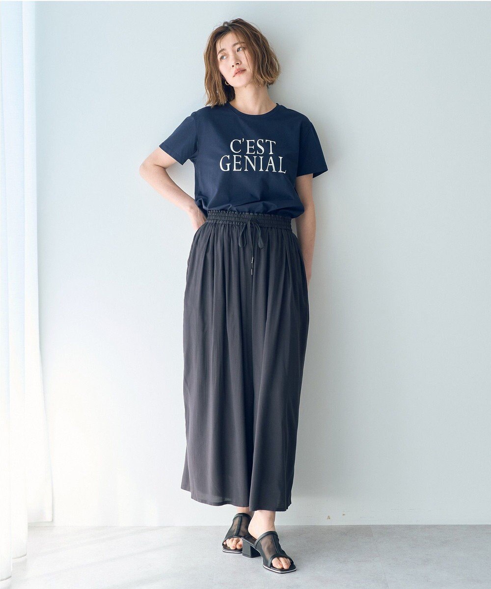 YECCA VECCA シルキータックワイドパンツ 