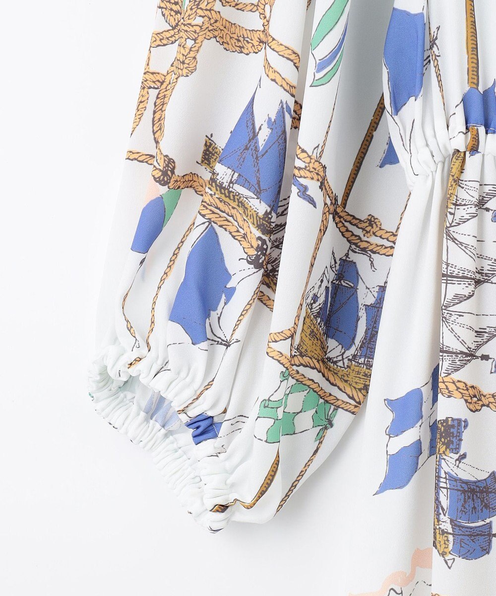 GRACE CONTINENTAL セーラープリントワンピース 