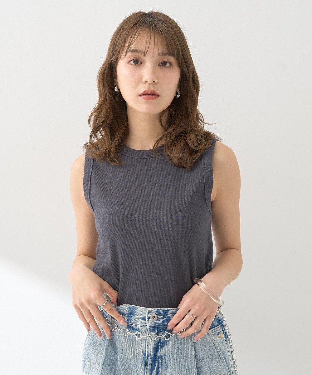 earth music&ecology 【WEB限定】リブタンクトップ 