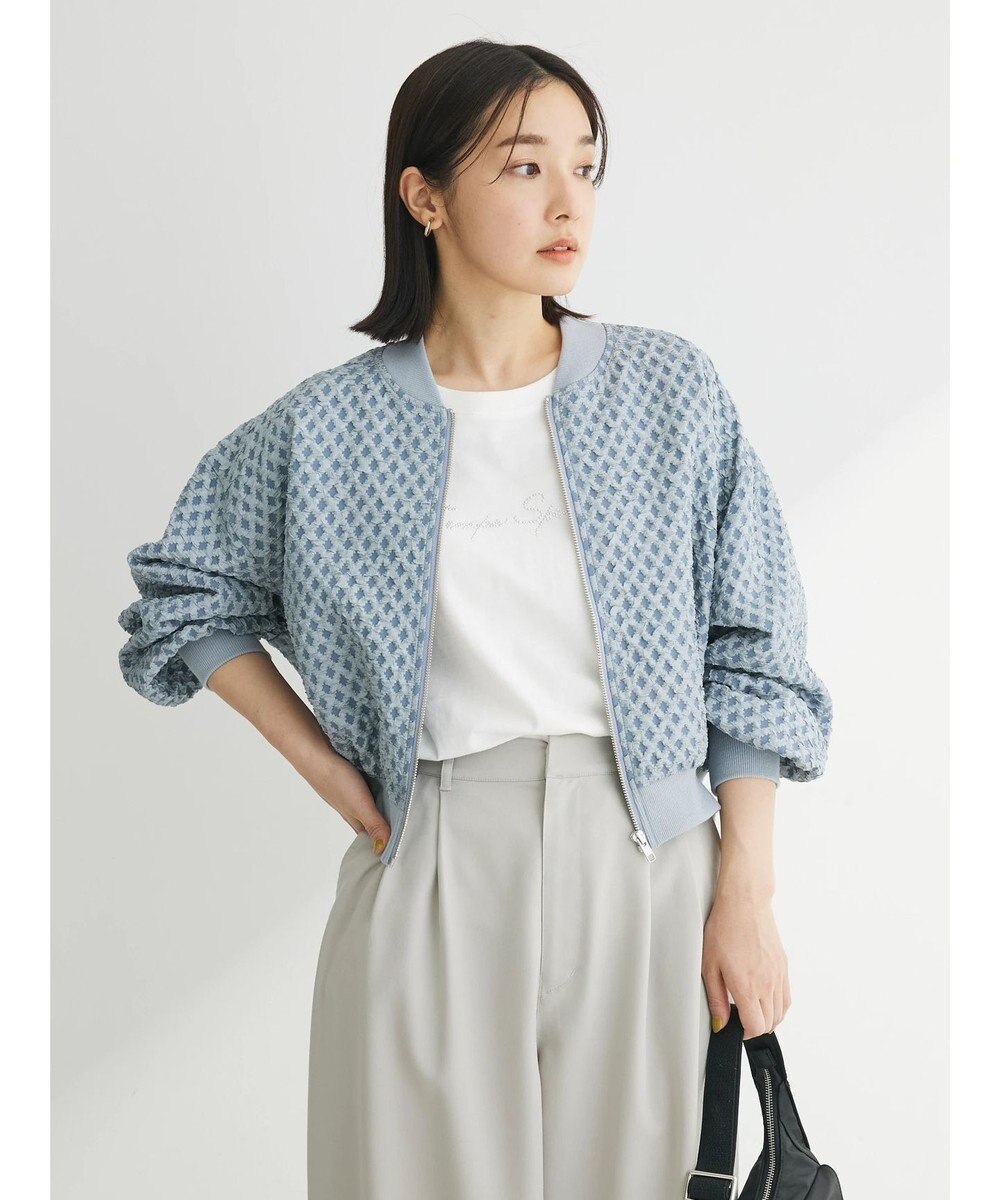 Green Parks ・ＳＵＧＡＲ　ＳＰＯＯＮ　エンボスチェックブルゾン 