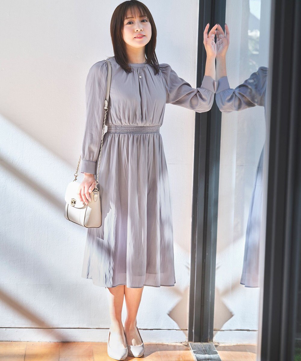 ANY SIS S 【低身長企画】フェミニンギャザー ワンピース 