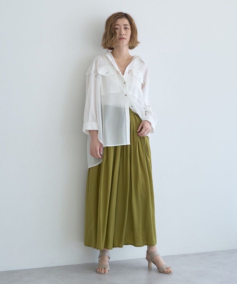 YECCA VECCA シルキータックワイドパンツ 