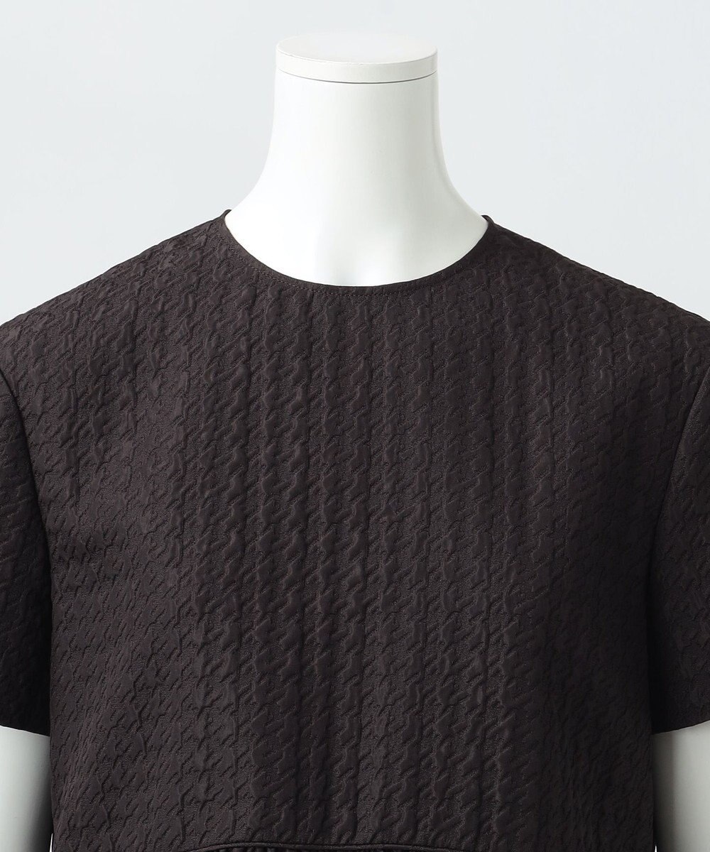 23区 L 【R(アール)】ハウンドトゥースジャカード ペプラムブラウス 