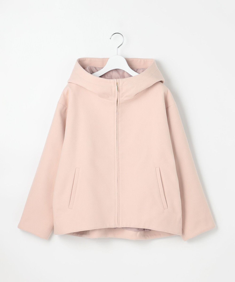 Feroux フード付きコクーンショート コート 