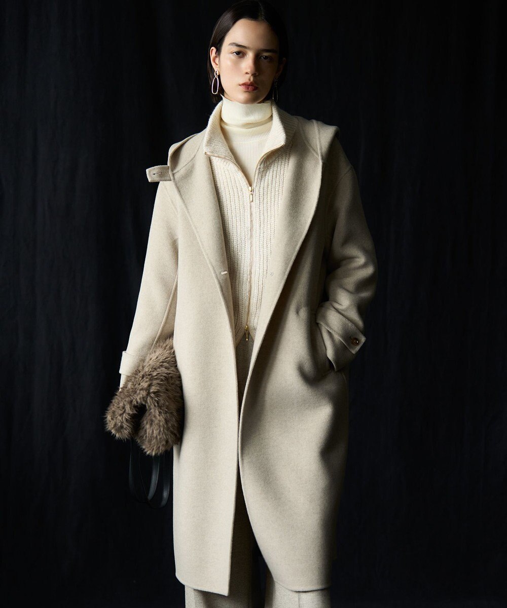 23区 S 【滝沢眞規子さん着用/VERY掲載】MANTECOPureリバー フード ロングコート 