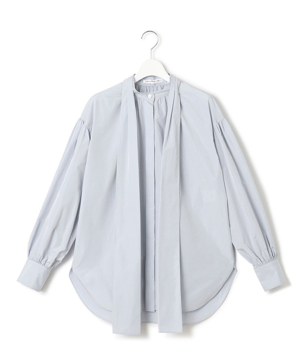 23区 【洗える】ライトメモリータフタ ボリュームボウタイ ブラウス 