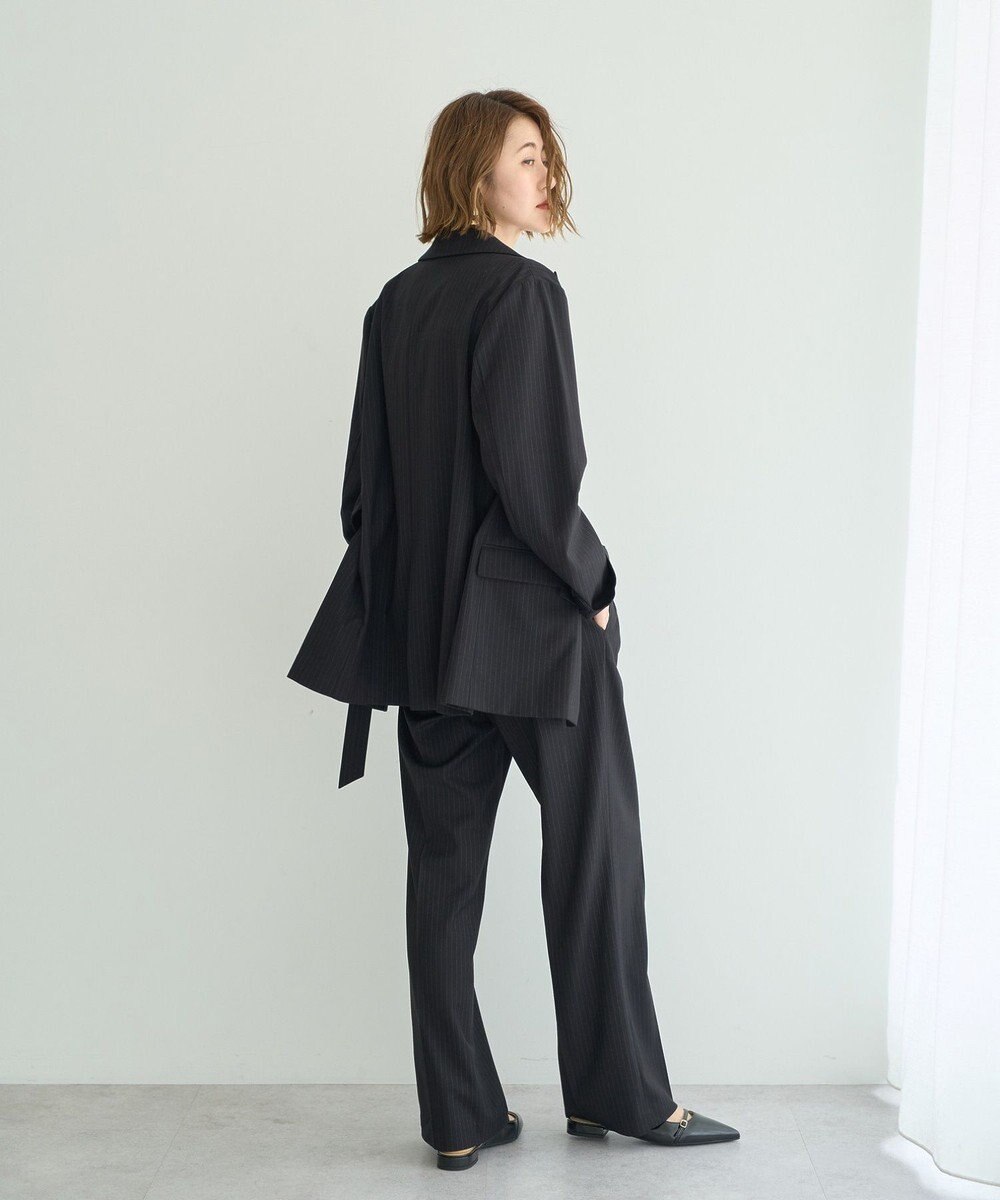 YECCA VECCA ウエストデザインワイドストレートパンツ 