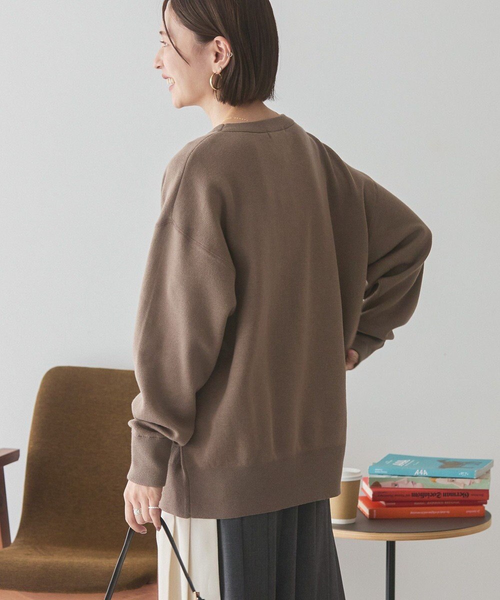 AMERICAN HOLIC コットンブレンドスウェットライクロゴニットトップス 