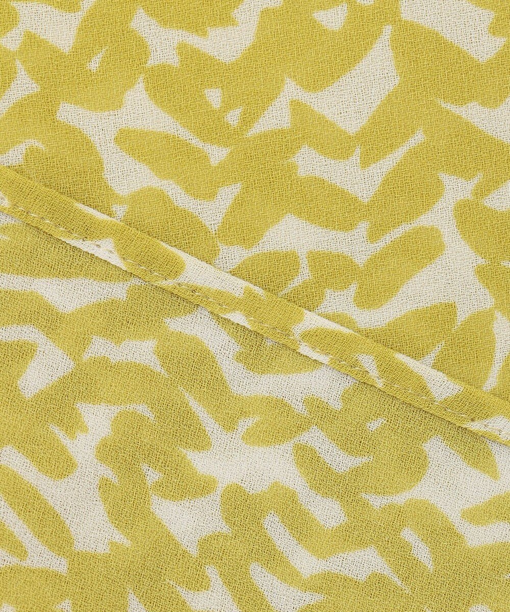 自由区 L 【洗える】ウェーブパターンプリント ブラウス 