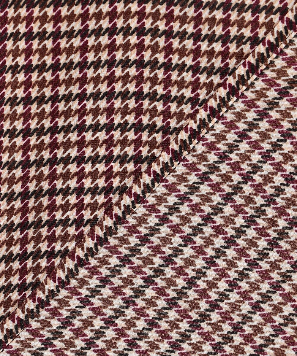 J.PRESS LADIES デシンハウンドトゥースプリント ブラウス 