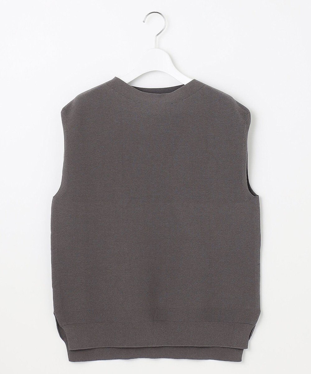 自由区 L 【WEB限定・洗える】コットンストレッチホールガーメントニット ベスト 