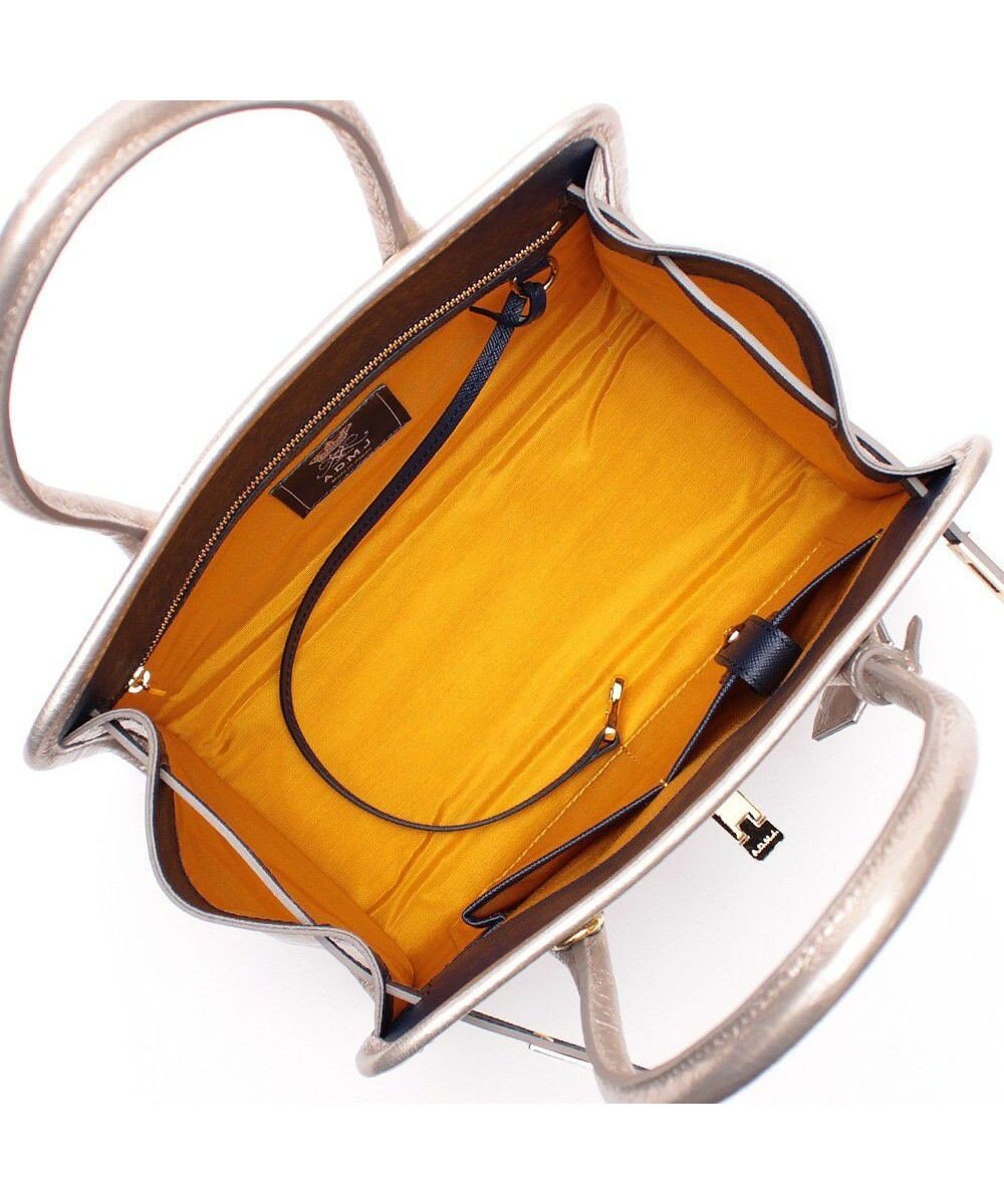 A.D.M.J. 【牛革】クラックメタル/イタリアンレザー前金具付トートM 