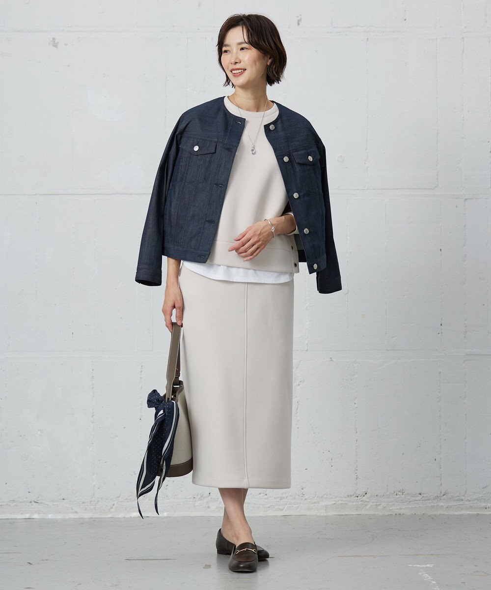 J.PRESS LADIES ベーシックジャージー シャツテール カットソー 