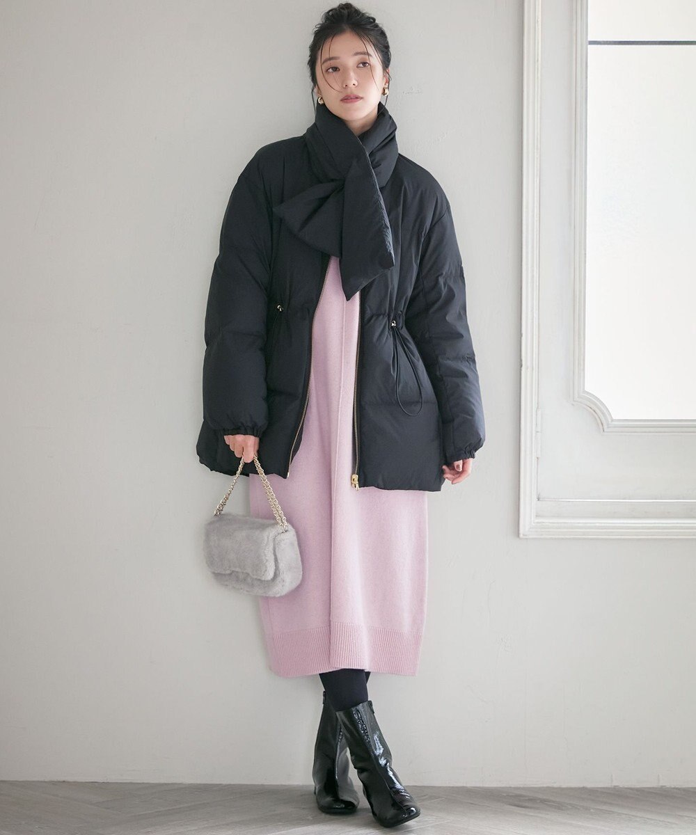 23区 S 【SLOW/一部店舗限定】ニットトータル Vネック ワンピース 