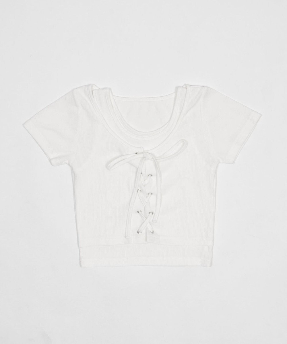 WEGO ヴィンテージライクレースアップT 