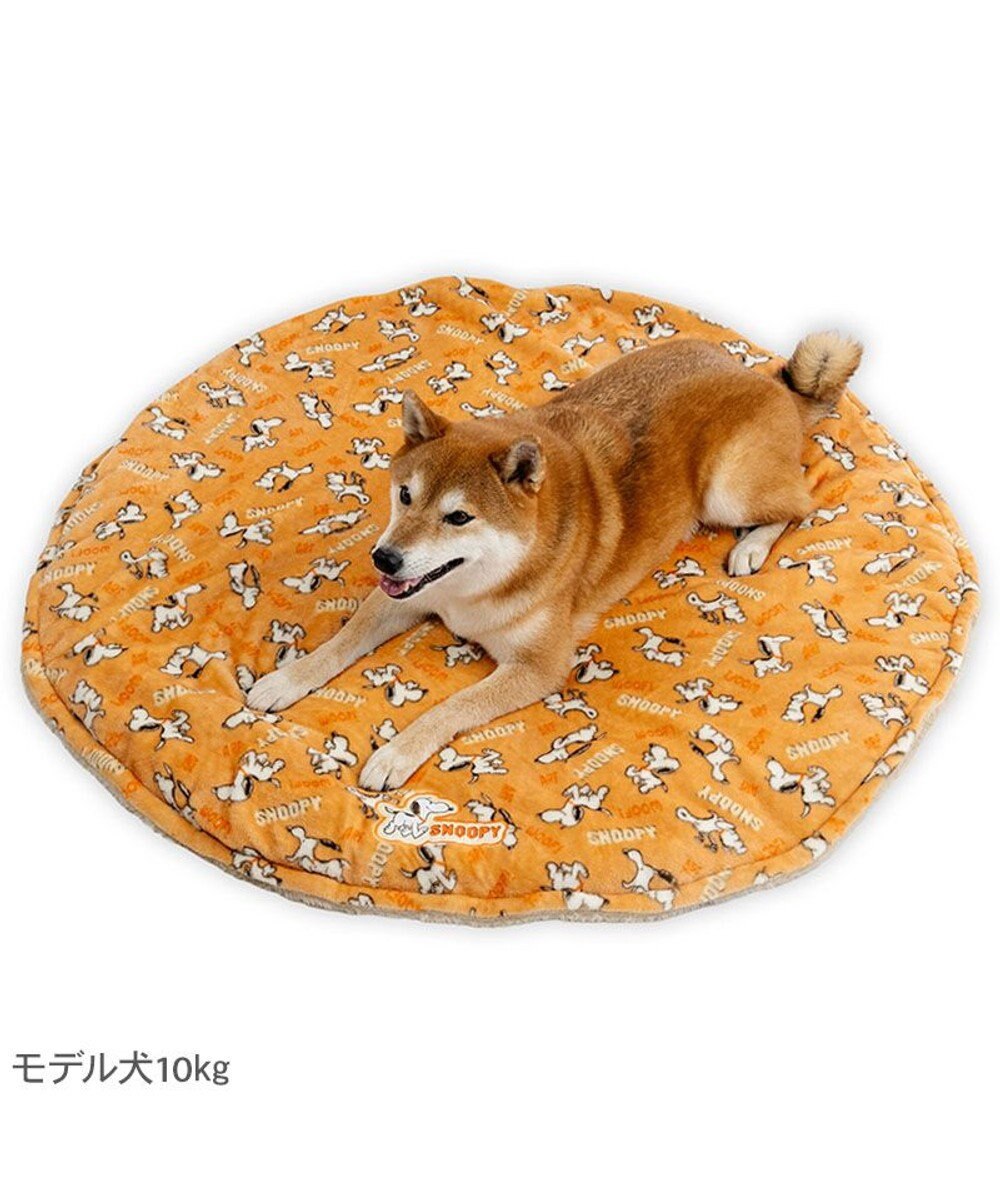 PET PARADISE スヌーピー 遠赤外線 丸マット 《てくてく》M 径105cm 