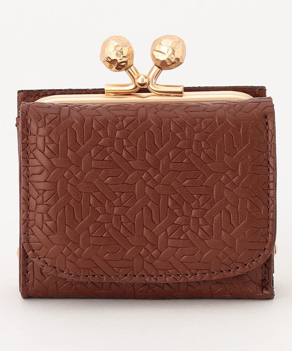 UNBILLION perche 抗菌レザー型押し外がまミニウォレット 