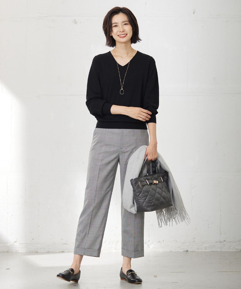 J.PRESS LADIES 【洗える】PRINCE Vネック ニット 