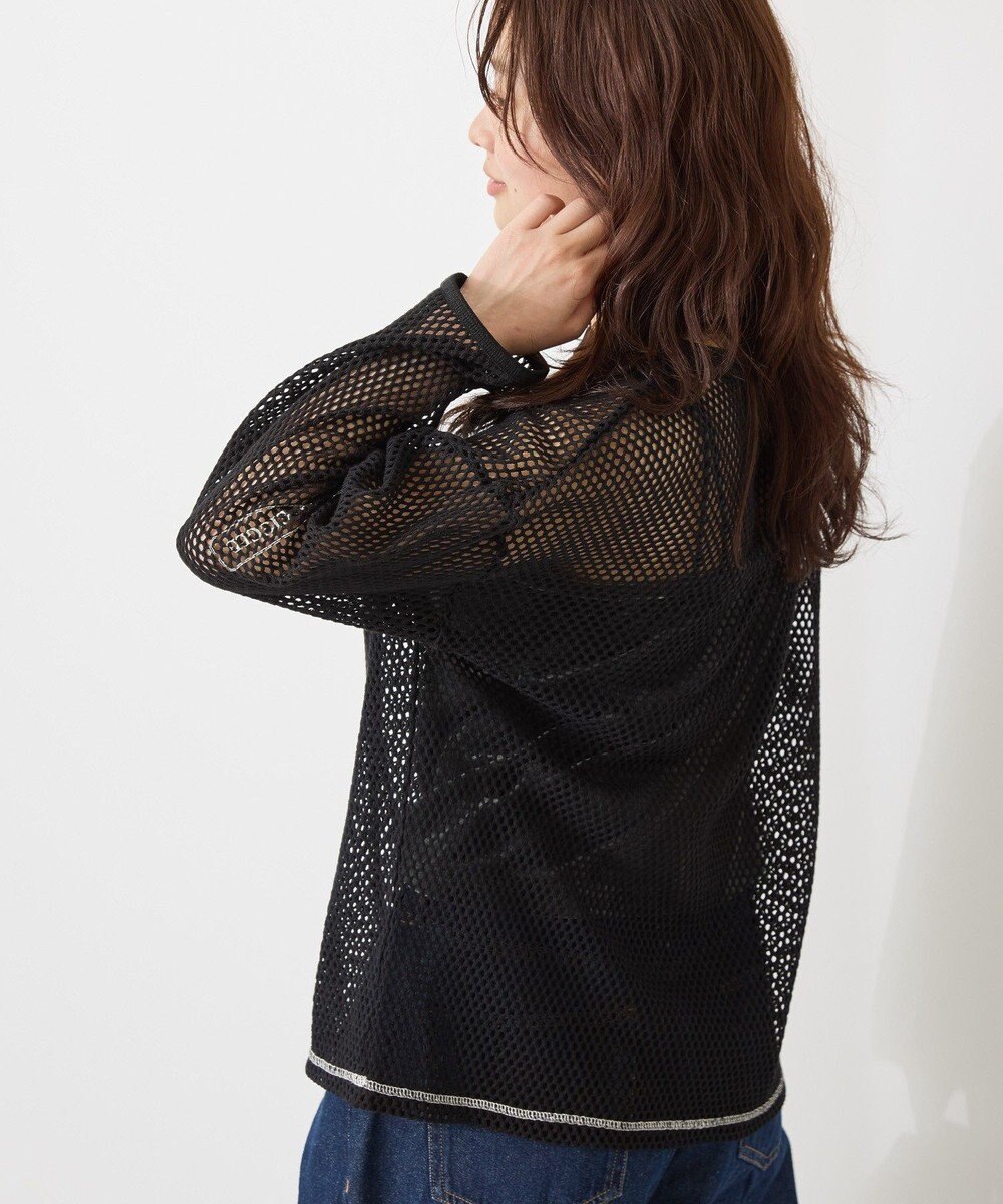 AMERICAN HOLIC 【WEB限定】ランダムロゴメッシュロングTシャツ/チュニック 