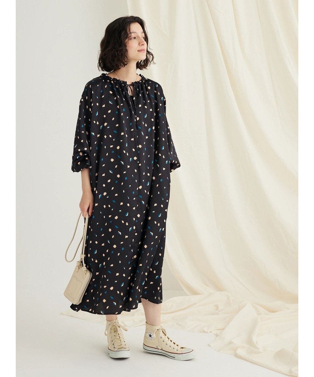 CRAFT STANDARD BOUTIQUE 柄ギャザーマキシワンピース 