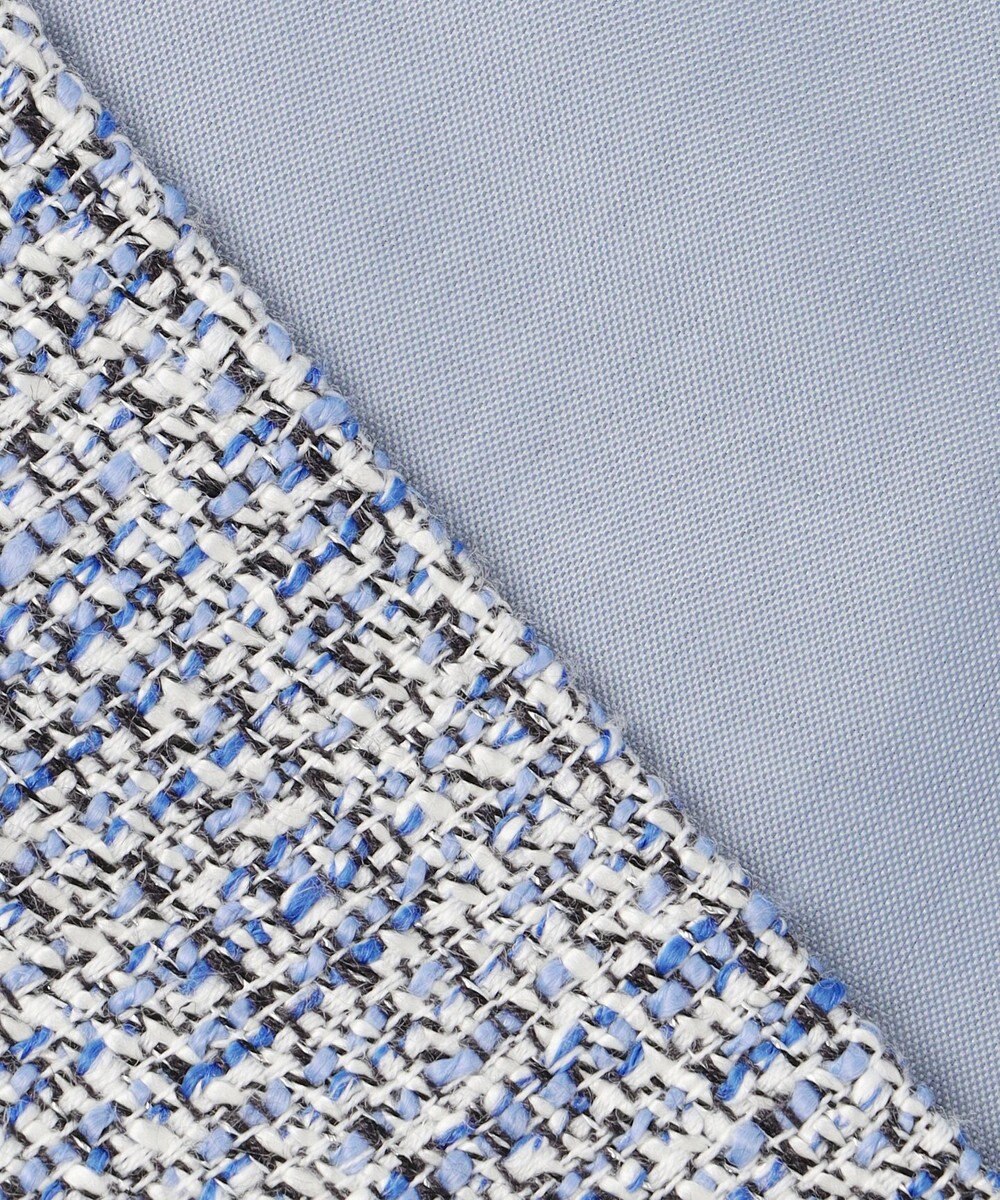 自由区 【セットアップ対応・洗える】ライトミックスツイード ジャケット 