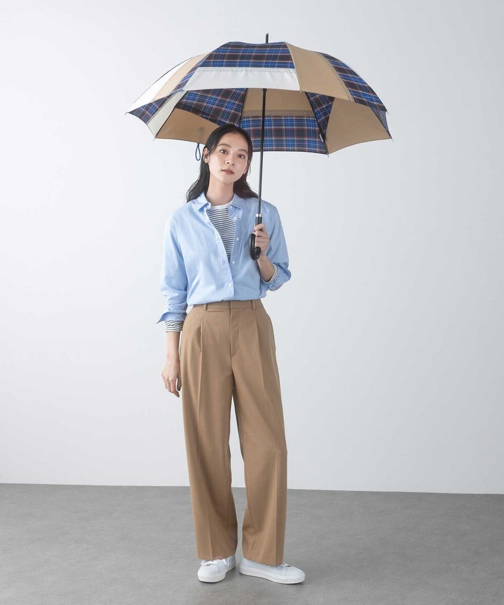 +RING 【限定/日本製】UNISEX  プラスリング 長傘60cm BGE/CHK SR21 