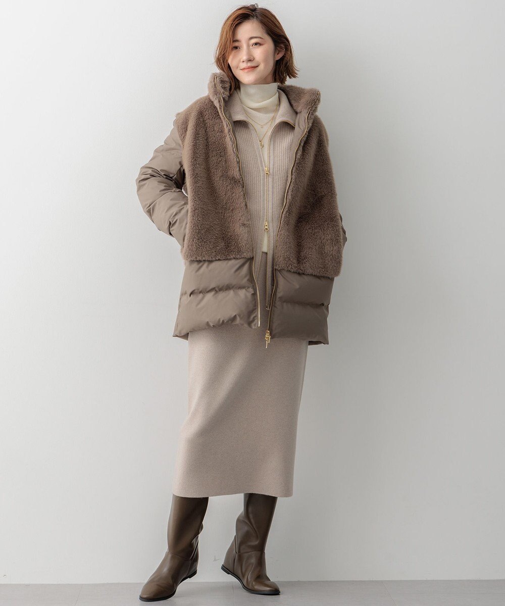 23区 【Oggi1月号/CLASSY.11月号掲載】ウーステッドウール リブタートルネック ニット 