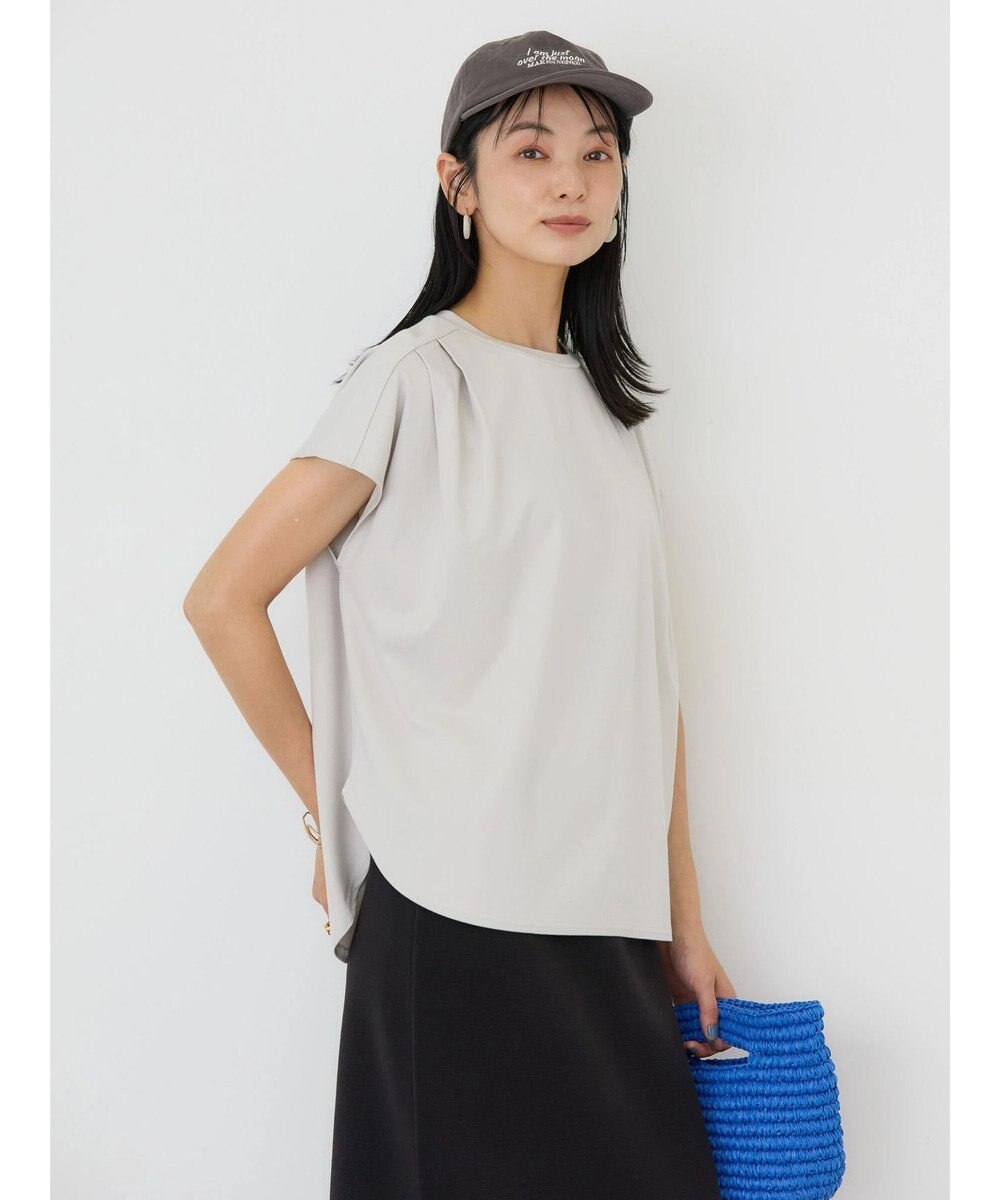 AMERICAN HOLIC 接触冷感フレンチスリーブタックポンチプルオーバー 