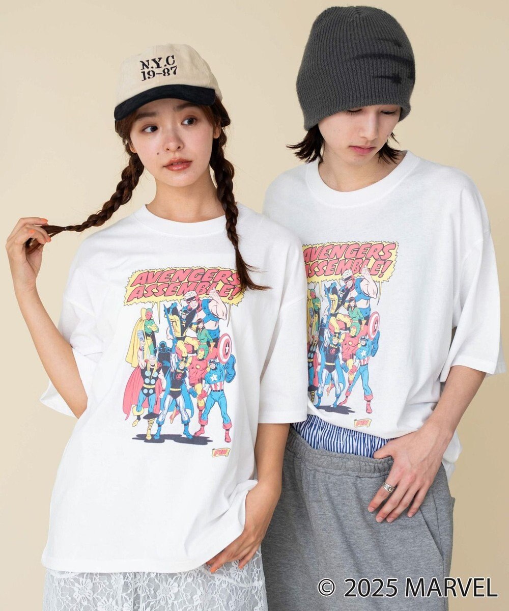 WEGO 【ユニセックス着用ITEM/SMLサイズ展開】MARVELグラフィックT（S） 