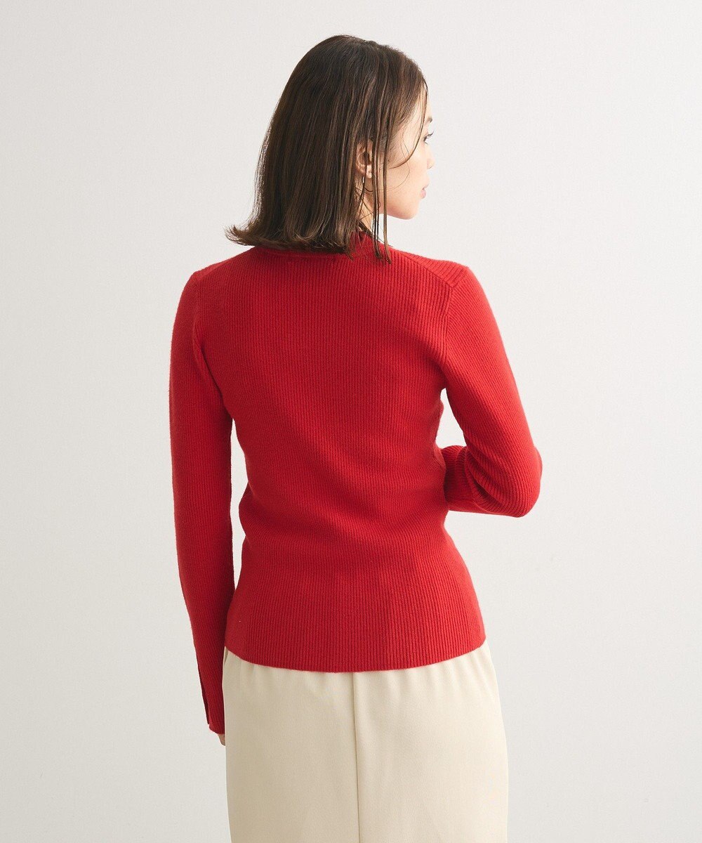 Green Parks もちやわ　袖口釦リブニットプルオーバー 